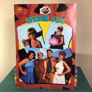 The Flinstones Movie Sticker Fun Coloring Book Vintage Golden Rosie O’Donnell